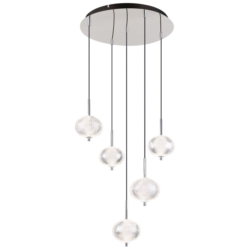 Globo - LED Lustr na lanku 5xLED/6,6W/230V 3000/4500/6500K