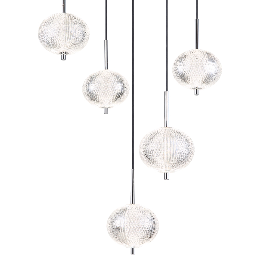 Globo - LED Lustr na lanku 5xLED/6,6W/230V 3000/4500/6500K