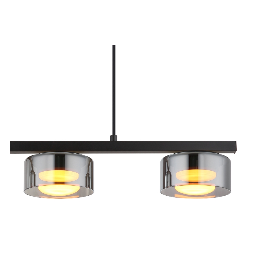 Globo - LED Lustr na lanku 3xGX53/6W/230V kouřová/černá