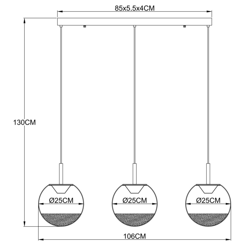 Globo - LED Lustr na lanku LED/20W/230V