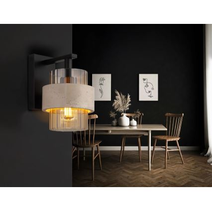 Globo - Nástěnné svítidlo 1xE27/40W/230V travertin
