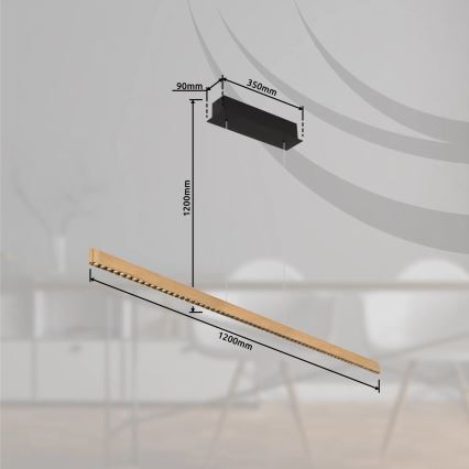 Globo - LED Stmívatelný dotykový lustr na lanku LED/43W/230V 4000K mosaz