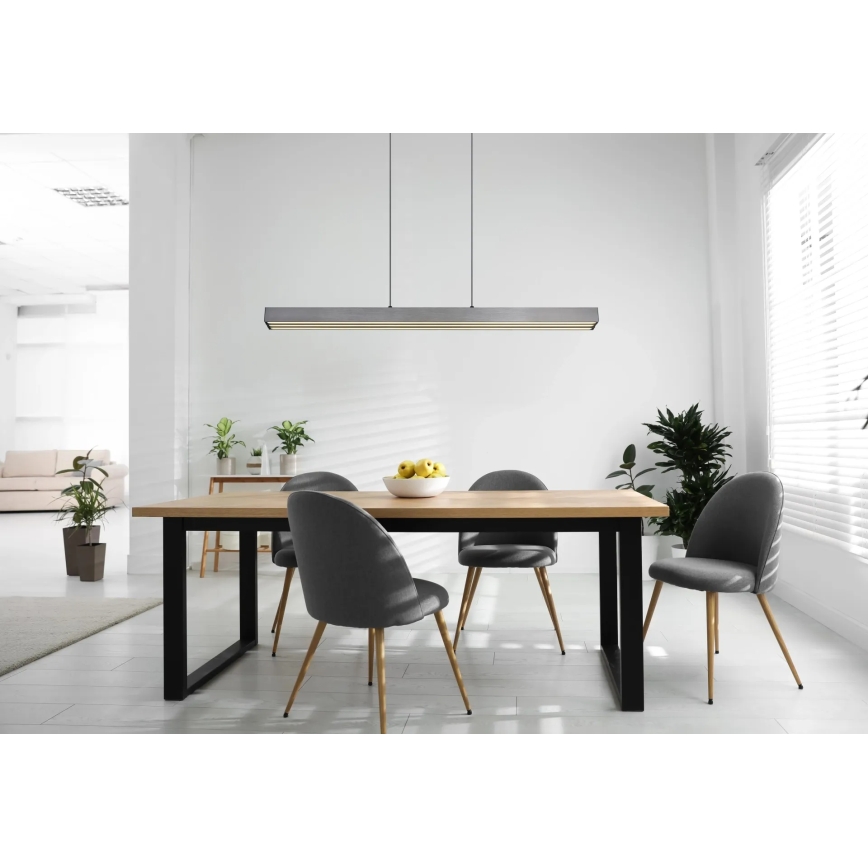 Globo - LED Stmívatelný dotykový lustr na lanku LED/39W/230V 2700/4000/6000K šedá