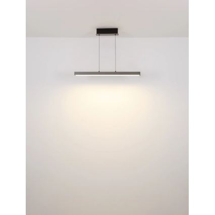 Globo - LED Stmívatelný dotykový lustr na lanku LED/39W/230V 2700/4000/6000K šedá