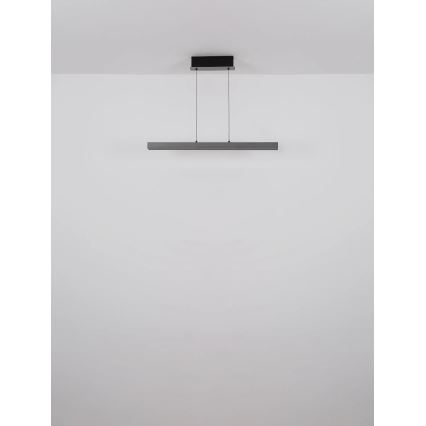 Globo - LED Stmívatelný dotykový lustr na lanku LED/39W/230V 2700/4000/6000K šedá