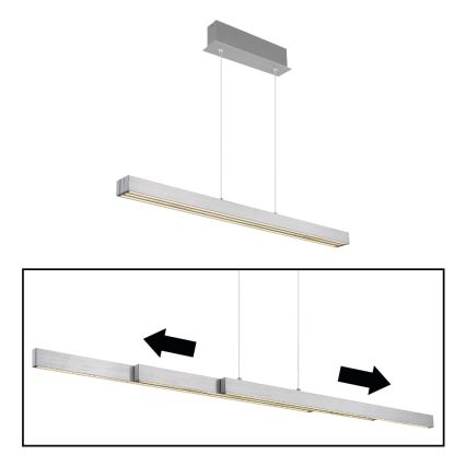 Globo - LED Stmívatelný dotykový lustr na lanku LED/39W/230V 2700/4000/6000K matný chrom