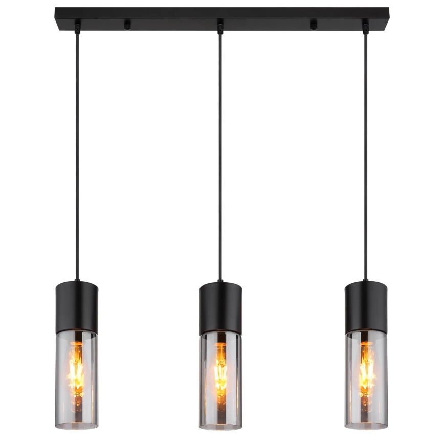 Globo - Lustr na lanku 3xE27/25W/230V černá