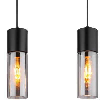 Globo - Lustr na lanku 3xE27/25W/230V černá