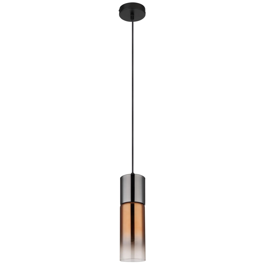 Globo - Lustr na lanku 1xE27/25W/230V pr. 10,5 cm černá/měděná