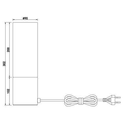 Globo - Dotyková stolní lampa 1xE27/25W/230V pr. 9 cm matný chrom