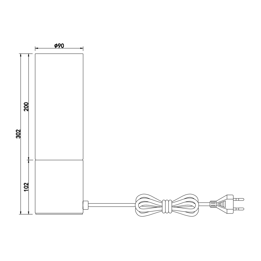 Globo - Dotyková stolní lampa 1xE27/25W/230V pr. 9 cm matný chrom