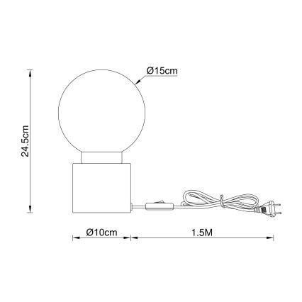 Globo - Stolní lampa 1xE14/25W/230V mosaz