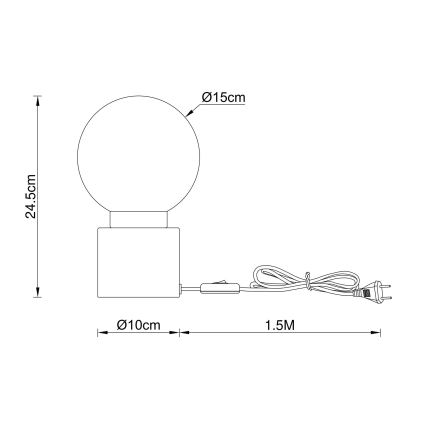 Globo - Stolní lampa 1xE14/25W/230V chrom