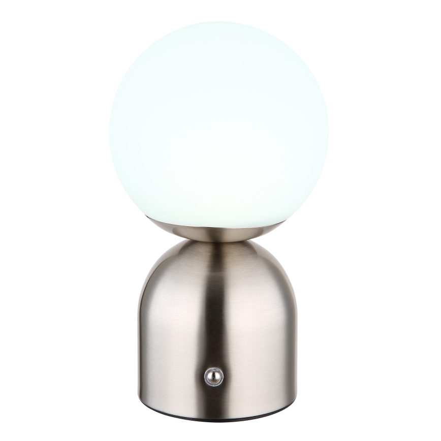 Globo - LED Stmívatelná dotyková stolní lampa LED/2,5W/3,7V 2700K/4000K/6500K 1800 mAh USB matný chrom