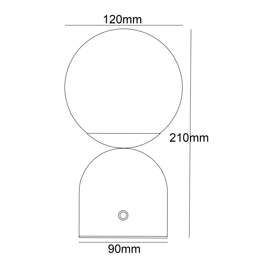 Globo - LED Stmívatelná dotyková stolní lampa LED/2,5W/3,7V 2700/4000/6500K 1800 mAh USB bílá