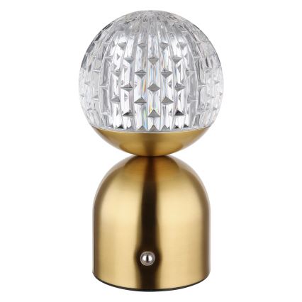 Globo - LED Stmívatelná dotyková stolní lampa LED/2,5W/3,7V 2700/4000/6500K 1800 mAh USB mosaz