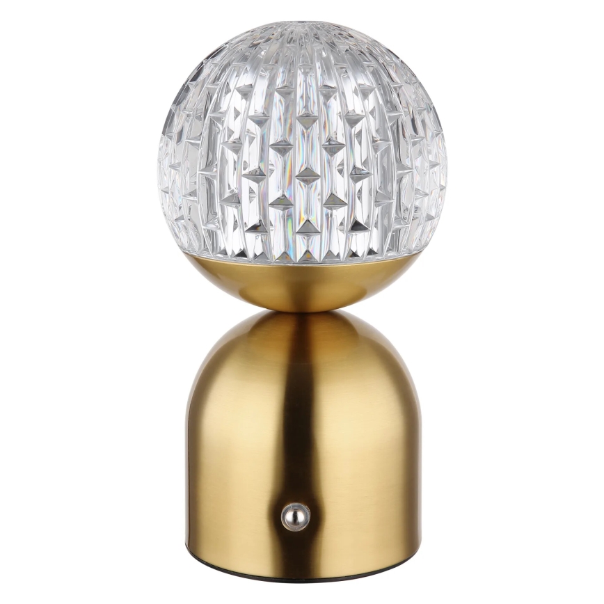 Globo - LED Stmívatelná dotyková stolní lampa LED/2,5W/3,7V 2700/4000/6500K 1800 mAh USB mosaz