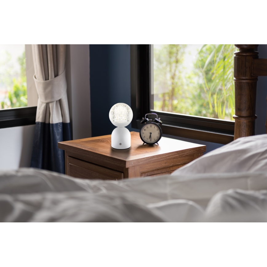 Globo - LED Stmívatelná dotyková stolní lampa LED/2,5W/3,7V 2700/4000/65000K 1800 mAh USB bílá