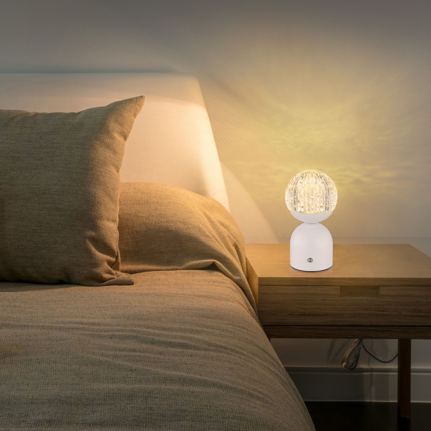 Globo - LED Stmívatelná dotyková stolní lampa LED/2,5W/3,7V 2700/4000/65000K 1800 mAh USB bílá