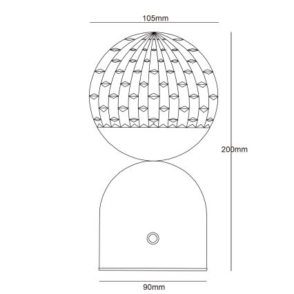 Globo - LED Stmívatelná dotyková stolní lampa LED/2,5W/3,7V 2700/4000/65000K 1800 mAh USB bílá