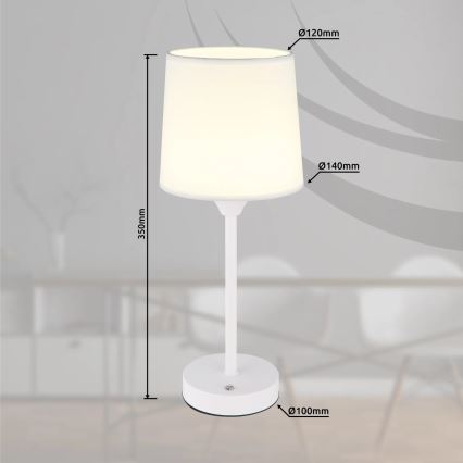 Globo - LED Stmívatelná nabíjecí dotyková stolní lampa LED/2,5W/3,7V 2700/4000/6500K 1800 mAh bílá