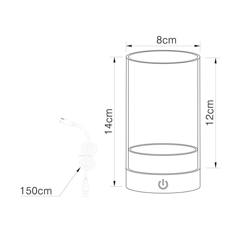 Globo - LED Venkovní stmívatelná nabíjecí dotyková stolní lampa LED/2W/3,7V 2700/4000/6500K 1200mAh IP44 béžová