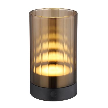 Globo - LED Venkovní stmívatelná nabíjecí dotyková stolní lampa LED/2W/3,7V 2700/4000/6500K 1200mAh IP44 hnědá