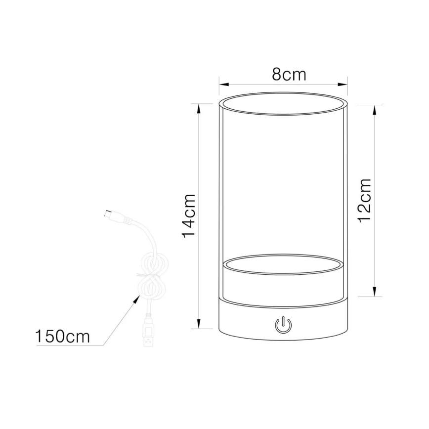 Globo - LED Venkovní stmívatelná nabíjecí dotyková stolní lampa LED/2W/3,7V 2700/4000/6500K 1200mAh IP44 hnědá