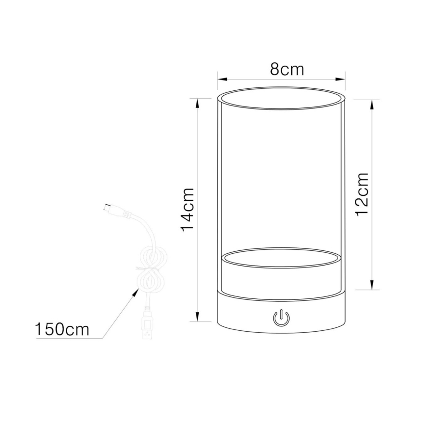 Globo - LED Venkovní stmívatelná nabíjecí dotyková stolní lampa LED/2W/3,7V 2700/4000/6500K 1200mAh IP44 zelená
