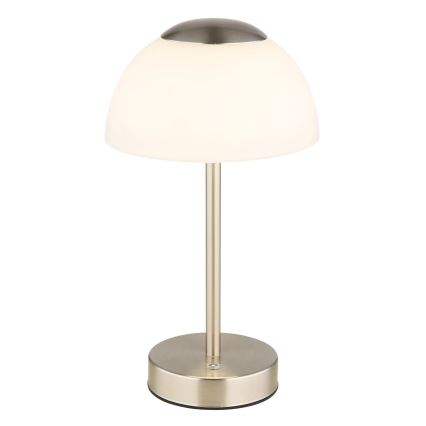 Globo - LED Stmívatelná nabíjecí stolní lampa LED/2,5W/5V 1800mAh 2700K/4000K/6500K matný chrom