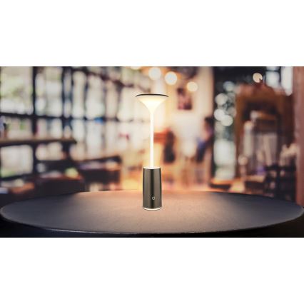 Globo - LED Stmívatelná nabíjecí dotyková stolní lampa LED/1,2W/3,7V 3000K 1500mAh černá
