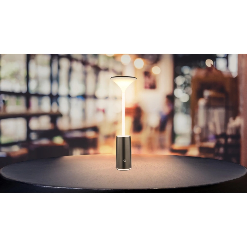 Globo - LED Stmívatelná nabíjecí dotyková stolní lampa LED/1,2W/3,7V 3000K 1500mAh černá
