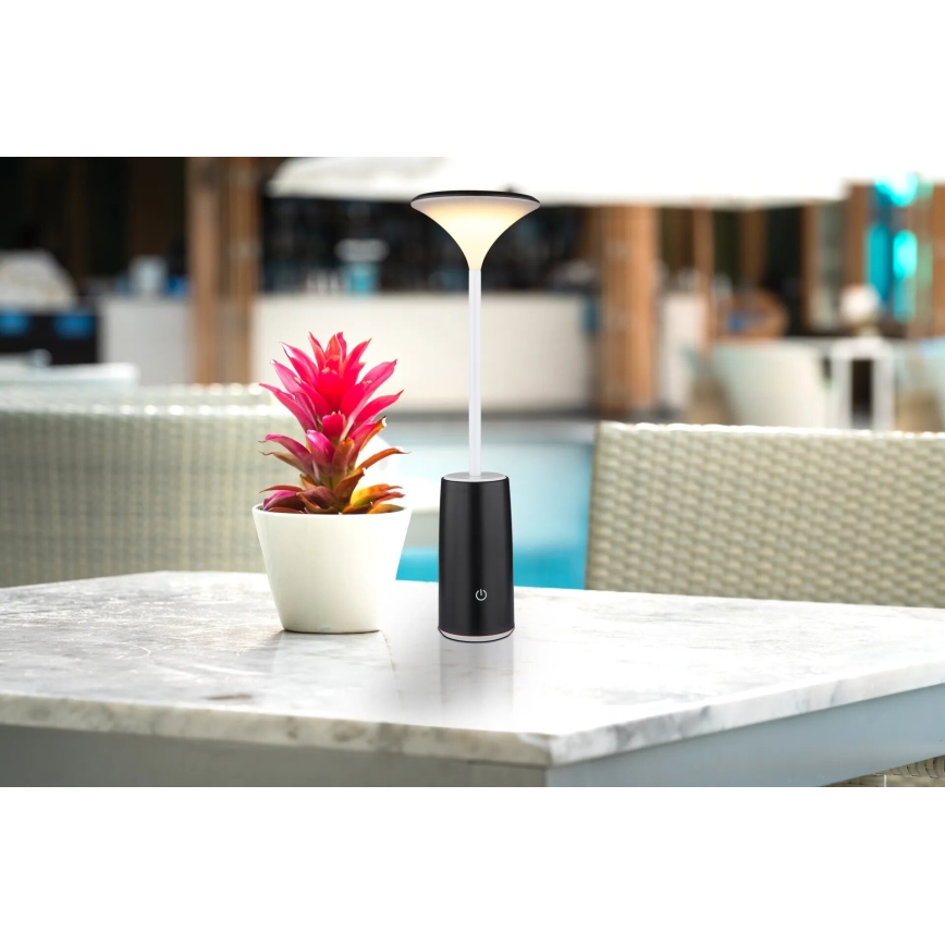 Globo - LED Stmívatelná nabíjecí dotyková stolní lampa LED/1,2W/3,7V 3000K 1500mAh černá
