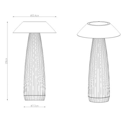 Globo - LED Stmívatelná nabíjecí dotyková stolní lampa LED/1W/3,7V 3000K 1200mAh černá