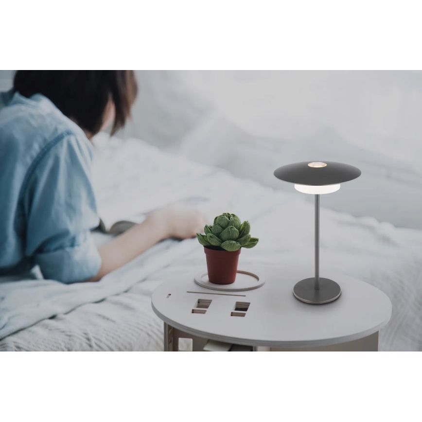 Globo - LED Venkovní nabíjecí dotyková stolní lampa LED/3W/3,7V 1800/2700/3000K IP44 1800 mAh šedá