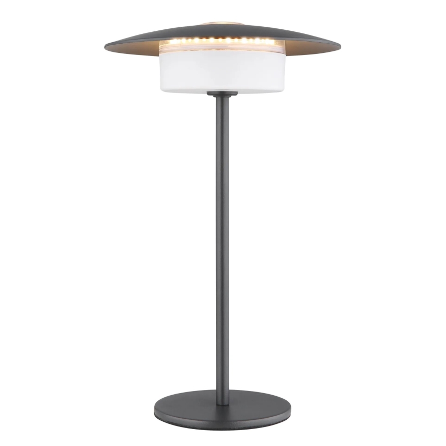 Globo - LED Venkovní nabíjecí dotyková stolní lampa LED/3W/3,7V 1800/2700/3000K IP44 1800 mAh šedá