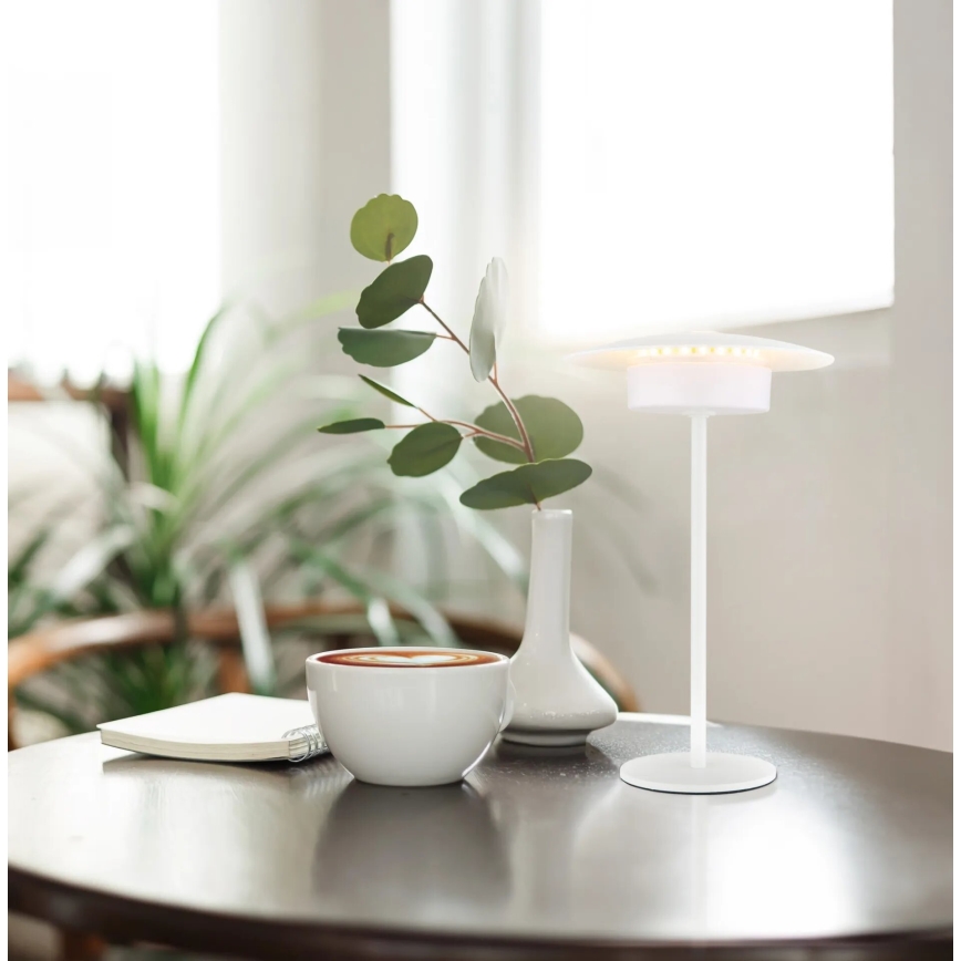 Globo - LED Venkovní nabíjecí dotyková stolní lampa LED/3W/3,7V 1800/2700/3000K IP44 1800 mAh bílá