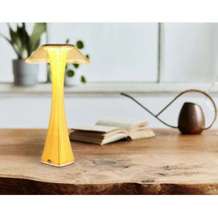 Globo - LED Stmívatelná nabíjecí stolní lampa LED/2,5W/3,7V 1200mAh 2700K/4500K/6500K zlatá