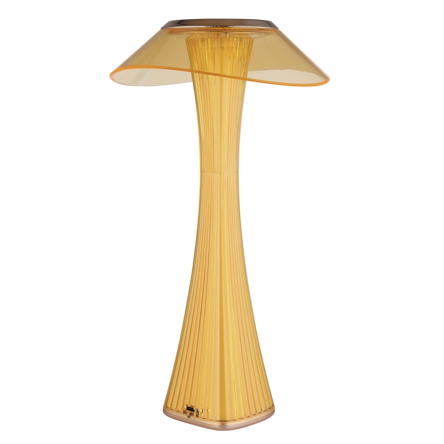 Globo - LED Stmívatelná nabíjecí stolní lampa LED/2,5W/3,7V 1200mAh 2700K/4500K/6500K zlatá
