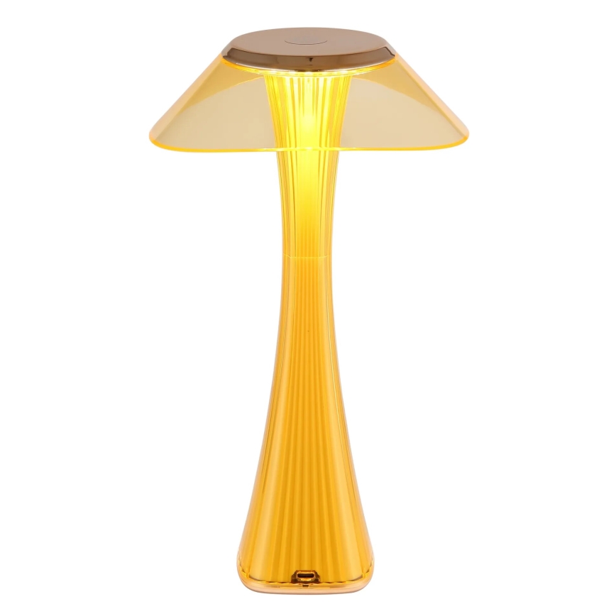 Globo - LED Stmívatelná nabíjecí stolní lampa LED/2,5W/3,7V 1200mAh 2700K/4500K/6500K zlatá