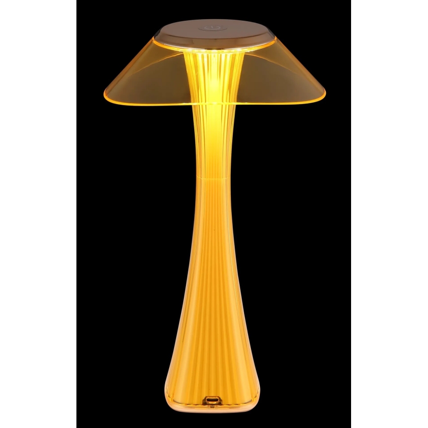 Globo - LED Stmívatelná nabíjecí stolní lampa LED/2,5W/3,7V 1200mAh 2700K/4500K/6500K zlatá