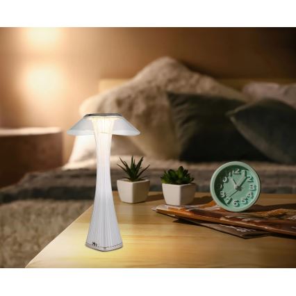 Globo - LED Stmívatelná nabíjecí stolní lampa LED/2,5W/3,7V 1200mAh 2700K/4500K/6500K bílá