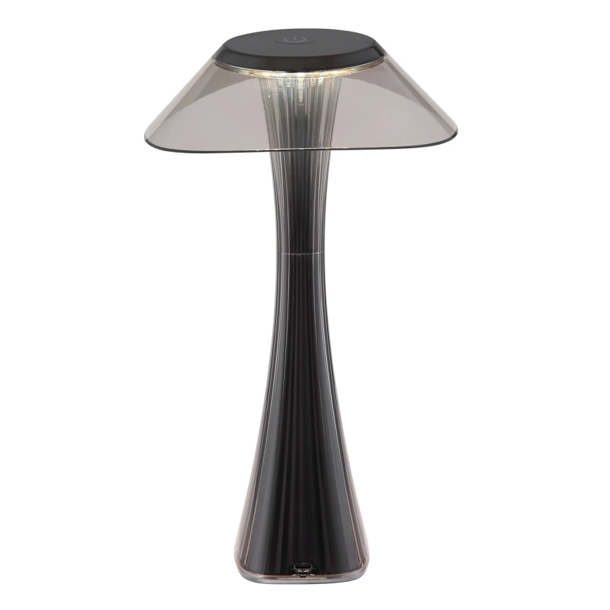Globo - LED Stmívatelná nabíjecí stolní lampa LED/2,5W/3,7V 1200mAh 2700K/4500K/6500K černá