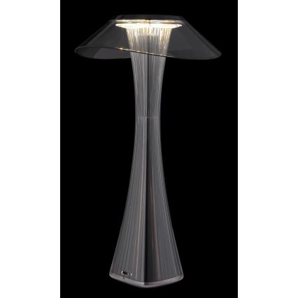 Globo - LED Stmívatelná nabíjecí stolní lampa LED/2,5W/3,7V 1200mAh 2700K/4500K/6500K černá