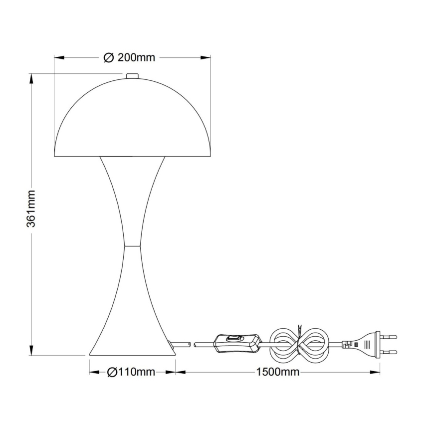 Globo - Stolní lampa 1xE27/40W/230V