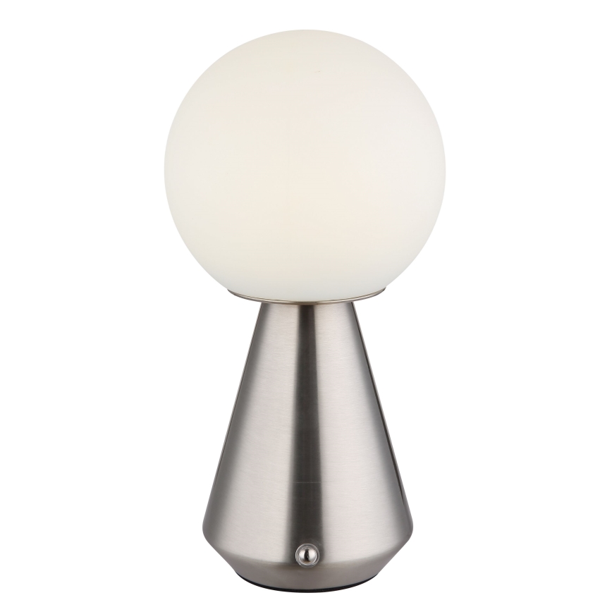 Globo - LED Stmívatelná dotyková venkovní stolní lampa LED/1,5W/5V 3000/4500/6500K 1800 mAh IP41 matný chrom