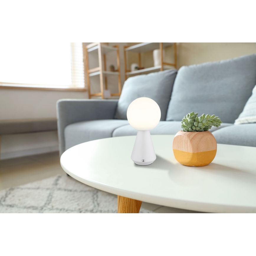 Globo - LED Stmívatelná dotyková venkovní stolní lampa LED/1,5W/5V 3000/4500/6500K 1800 mAh IP41 bílá