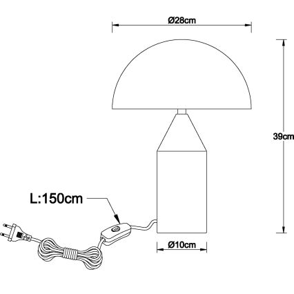 Globo - Stolní lampa 2xE27/40W/230V matný chrom