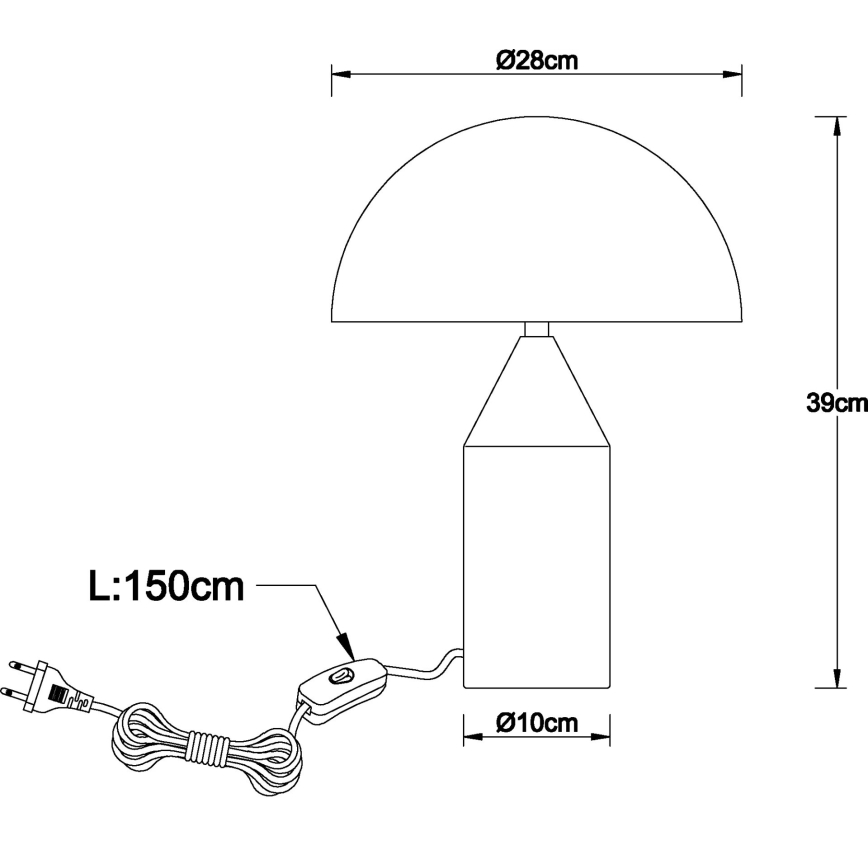 Globo - Stolní lampa 2xE27/40W/230V matný chrom