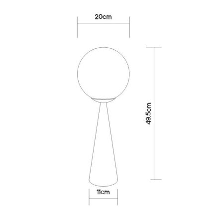 Globo - Stolní lampa 1xE27/40W/230V mosaz